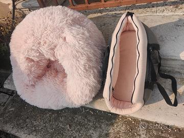 gatti e piccoli cani cuccia  e  trasportino manici