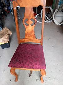 sedie in massello e imbottite 