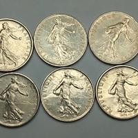 lotto di 6 monete francesi