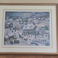 litografia, quadro con cornice misure  75x95