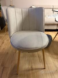 Set 6 sedie in tessuto