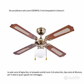 Lampadario da cucina con ventilatore marca FARO mo