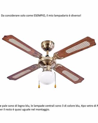 Lampadario da cucina con ventilatore marca FARO mo