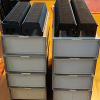 Set 8 contenitori per diapositive 4x72 , 4x100