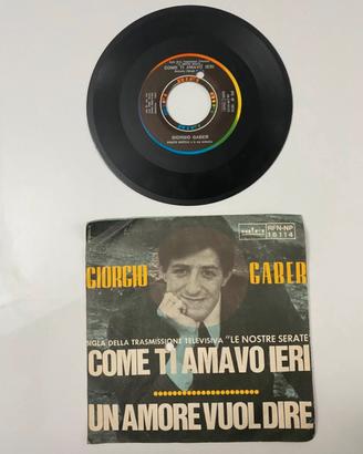 Vinile 45 giri Giorgio Gaber
