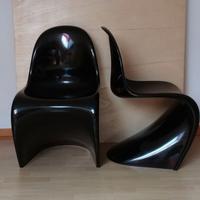 VITRA  4 VERNER Panton  S Chair resina nero lucido