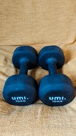 Coppia Manubri Umi 10 kg l'uno - Neri Totale 20 kg