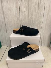 Ciabatte donna sabot punta chiusa zoccoli nero 41