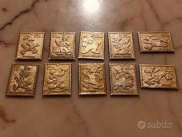 Francobolli di metallo Topolino operazione Quack