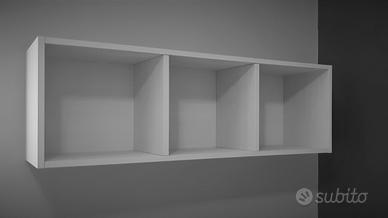 Libreria a giorno Cubotto tris 90 x 30 bianco
