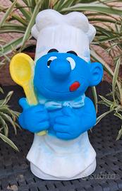 Puffo cuoco vintage - h 18 cm - © Peyo 1983