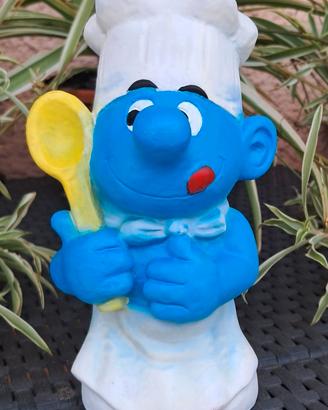 Puffo cuoco vintage - h 18 cm - © Peyo 1983