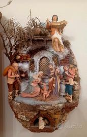Presepe napoletano artigianale da parete 