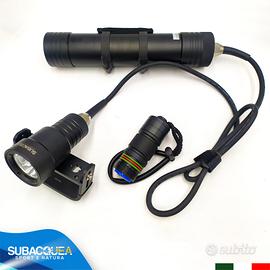 Torcia Subacquea Speleo,3 LED XM L2 3000 Lm New