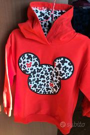 Disney Mickey Mouse felpa con cappuccio rossa 3/4