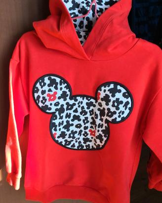 Disney Mickey Mouse felpa con cappuccio rossa 3/4
