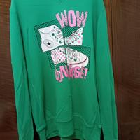 Felpa Converse Vintage Pop Art Y2K – Verde/Rosa – 