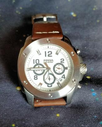 FOSSIL Orologio uomo con cinturino cuoio inox