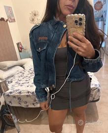 Giacca corta jeans Miu Miu