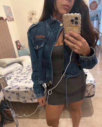 Giacca corta jeans Miu Miu