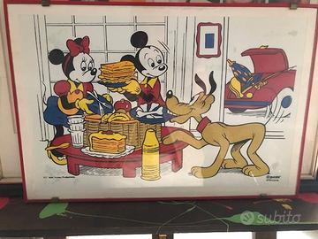 Poster vintage Walt Disney Guzzini e orologio