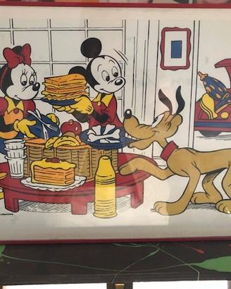 Poster vintage Walt Disney Guzzini e orologio