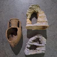 Acquario arredi attrezzature set 3 pezzi rocce