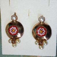 Orecchini anticati in argento rosato 925