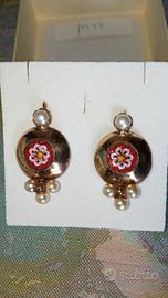 Orecchini anticati in argento rosato 925