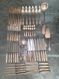 posate stile impero in argento 800 77 pezzi