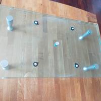 porta tv girevole in cristallo 