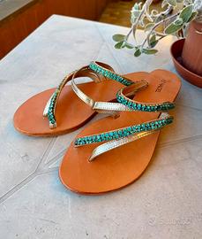 Sandali in pelle  gioiello 39