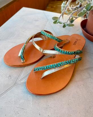 Sandali in pelle  gioiello 39