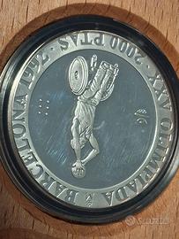 moneta  in  argento  925 da 2000 pesetas 1992