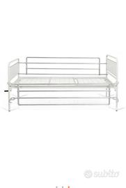 Letto da degenza manuale + sponde letto ribaltabil