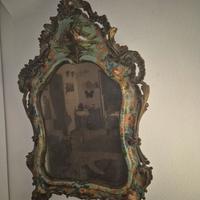 specchiera veneziana del 1700 con vetro al mercuri