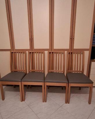 4 sedie in legno