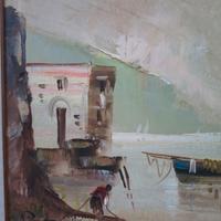 Quadro  vista castello di Amalfi