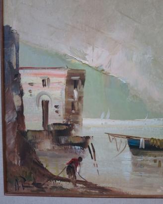 Quadro  vista castello di Amalfi