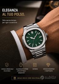Orologio da uomo quadrante verde