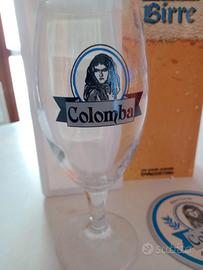 Bicchiere calice Birra Colomba da collezione