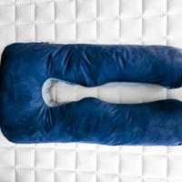 Cuscino a U Gravidanza e Premaman Blu Grigio