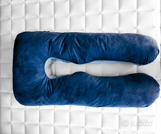 Cuscino a U Gravidanza e Premaman Blu Grigio
