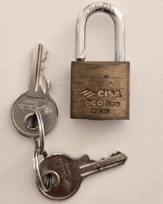 Lucchetto CISA Logo Line 20 mm ottone con 2 chiavi
