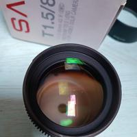 Samyang 85mm t1.5 come lens