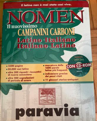 Dizionario latino Nomen Campanini Carboni