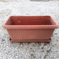 coppia vasi medi resina color terracotta