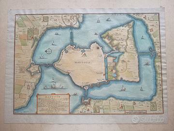 Stampa originale del 1700 territorio di Mantova 