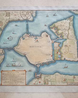 Stampa originale del 1700 territorio di Mantova 