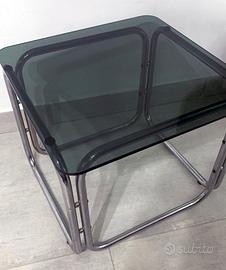 VINTAGE COFFE TABLE IN VETRO FUME'